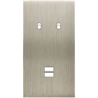 MODELEC - Façade Confidence Laiton Acier Brosse Double Verticale B2 U1