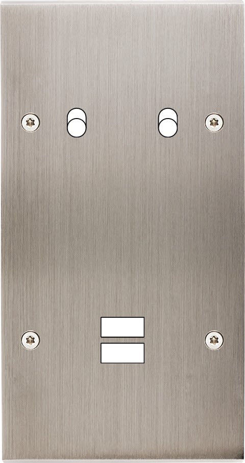 MODELEC - Façade Confidence Laiton Nickel Satine Double Verticale B2 U1 à Vis