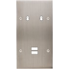 MODELEC - Façade Confidence Laiton Nickel Satine Double Verticale B2 U1 à Vis