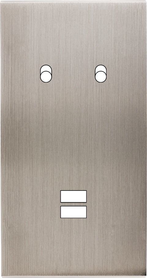 MODELEC - Façade Confidence Laiton Nickel Satine Double Verticale B2 U1