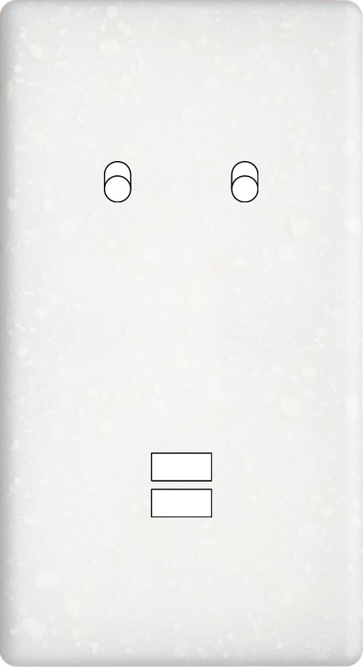 MODELEC - Façade Hitera Terrazzo Blanc Double Verticale B2 U1