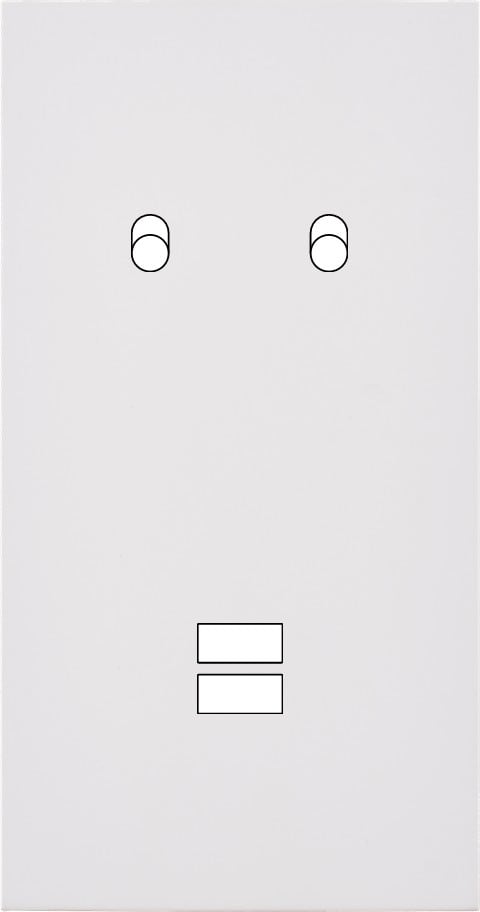 MODELEC - Façade Désir Blanc Mat Double Verticale B2 U1