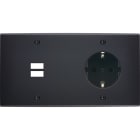 MODELEC - Façade Confidence Laiton Noir Mat Double Horizontale U1 PCK à Vis