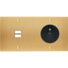 MODELEC - Façade Confidence Laiton Brosse Double Horizontale U1 PC à Vis