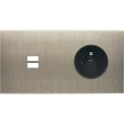 MODELEC - Façade Confidence Laiton Acier Brosse Double Horizontale U1 PC