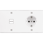 MODELEC - Façade Confidence Laiton Blanc Mat Double Horizontale U1 PCK à Vis