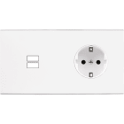 MODELEC - Façade Confidence Laiton Blanc Mat Double Horizontale U1 PCK