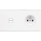 MODELEC - Façade Confidence Laiton Blanc Mat Double Horizontale U1 PC