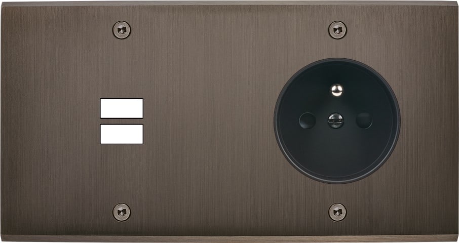 MODELEC - Façade Confidence Laiton Canon De Fusil Double Horizontale U1 PC à Vis