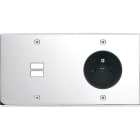 MODELEC - Façade Confidence Laiton Chrome Double Horizontale U1 PC à Vis