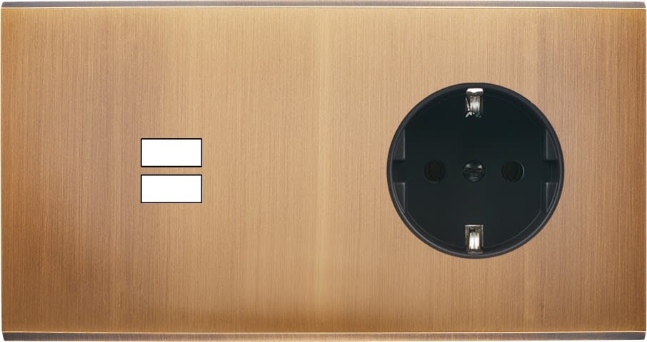 MODELEC - Façade Confidence Laiton Vieux Bronze Double Horizontale U1 PCK