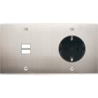 MODELEC - Façade Confidence Laiton Nickel Satine Double Horizontale U1 PCK à Vis