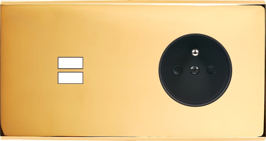 MODELEC - Façade Confidence Laiton Or Miroir Double Horizontale U1 PC