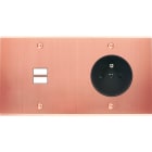 MODELEC - Façade Confidence Laiton Cuivre Satine Double Horizontale U1 PC à Vis