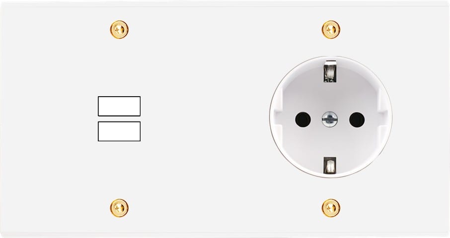 MODELEC - Façade Confidence Laiton Blanc Email Double Horizontale U1 PCK Vis