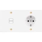 MODELEC - Façade Confidence Laiton Blanc Email Double Horizontale U1 PCK Vis