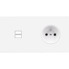 MODELEC - Façade Confidence Laiton Blanc Email Double Horizontale U1 PC