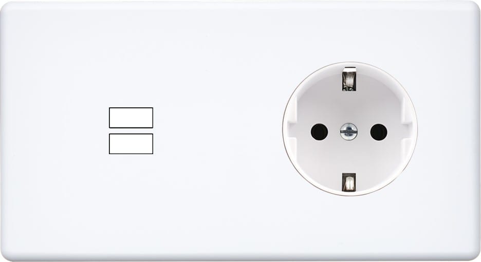MODELEC - Façade Hitera Blanc Soft Touch Double Horizontale U1 Pck