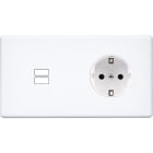 MODELEC - Façade Hitera Blanc Soft Touch Double Horizontale U1 Pck