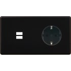 MODELEC - Façade Hitera Noir Soft Touch Double Horizontale U1 Pck