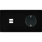 MODELEC - Façade "M" Noir Mat Double Horizontale 1 Chargeur USB P magnétique