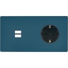 MODELEC - Façade "M" Gris Mat Double Horizontale 1 Chargeur USB P magnétique