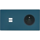 MODELEC - Façade "M" Gris Mat Double Horizontale 1 Chargeur USB magnétique