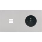 MODELEC - Façade "M" Nickel Sable Double Horizontale 1 Chargeur USB magnétique