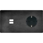 MODELEC - Façade "M" Acier Verni Double Horizontale 1 Chargeur USB P magnétique