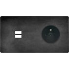 MODELEC - Façade "M" Acier Verni Double Horizontale 1 Chargeur USB magnétique