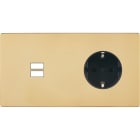 MODELEC - Façade "M" Laiton Miroir Double Horizontale 1 Chargeur USB P magnétique