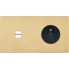 MODELEC - Façade "M" Laiton Miroir Double Horizontale 1 Chargeur USB magnétique