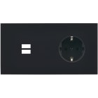 MODELEC - Façade Désir Noir Mat Double Horizontale U1 PCK
