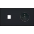 MODELEC - Façade Désir Noir Mat Double Horizontale U1 PC