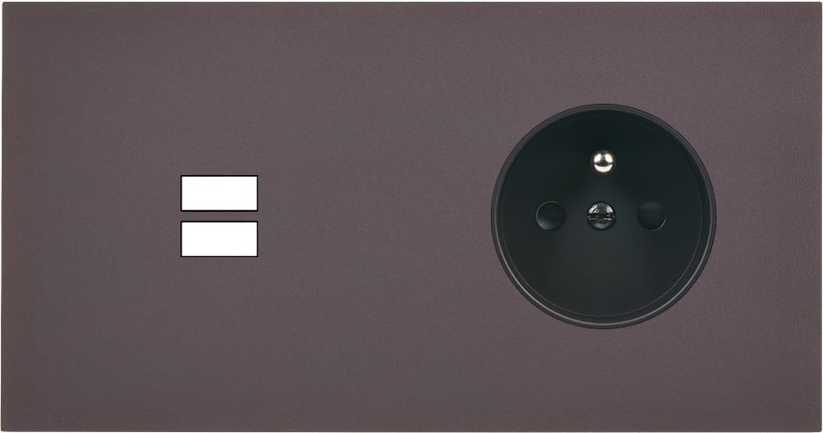 MODELEC - Façade Désir Anthracite Mat Double Horizontale U1 PC
