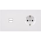 MODELEC - Façade Désir Blanc Mat Double Horizontale U1 PCK