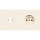 MODELEC - Façade Désir Ivoire Mat Double Horizontale U1 PC