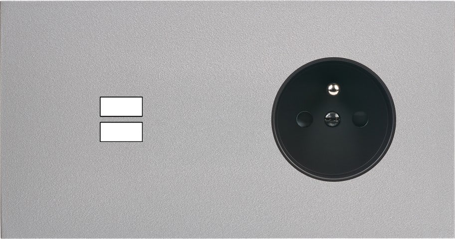 MODELEC - Façade Désir Alu Mat Double Horizontale U1 PC