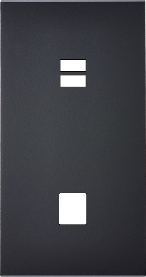 MODELEC - Façade Confidence Laiton Noir Mat Double Verticale U1 M1