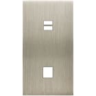 MODELEC - Façade Confidence Laiton Acier Brosse Double Verticale U1 M1