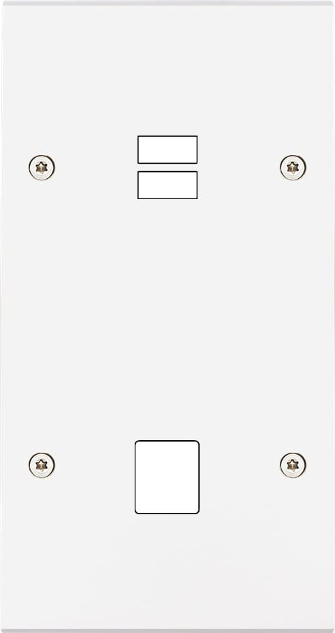 MODELEC - Façade Confidence Laiton Blanc Mat Double Verticale U1 M1 à Vis