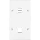 MODELEC - Façade Confidence Laiton Blanc Mat Double Verticale U1 M1 à Vis