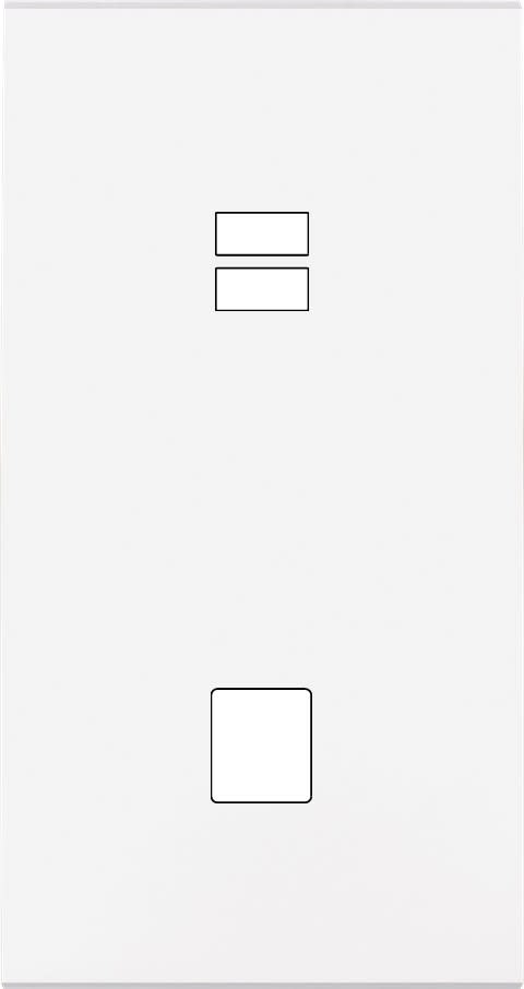 MODELEC - Façade Confidence Laiton Blanc Mat Double Verticale U1 M1