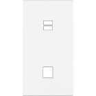 MODELEC - Façade Confidence Laiton Blanc Mat Double Verticale U1 M1