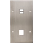 MODELEC - Façade Confidence Laiton Nickel Satine Double Verticale U1 M1 à Vis