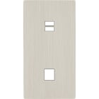 MODELEC - Façade "M" Nickel Brosse Double Verticale 1 Chargeur USB magnétique