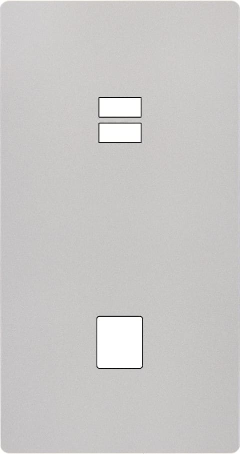MODELEC - Façade "M" Nickel Sable Double Verticale 1 Chargeur USB magnétique
