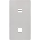 MODELEC - Façade "M" Nickel Sable Double Verticale 1 Chargeur USB magnétique