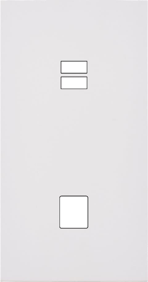 MODELEC - Façade Désir Blanc Mat Double Verticale U1 M1