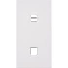 MODELEC - Façade Désir Blanc Mat Double Verticale U1 M1